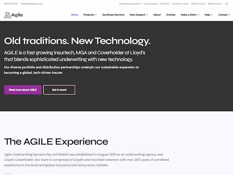 Cover image for Agile Underwriting