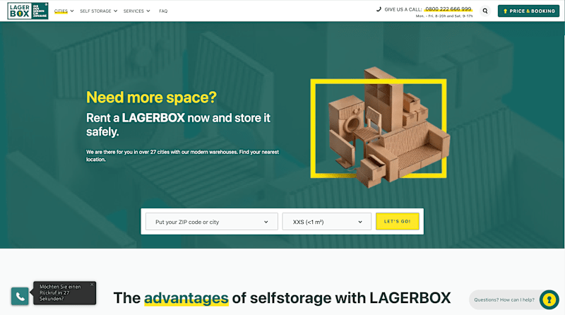 Cover image for LagerBox Online Booking, Website and SSM development