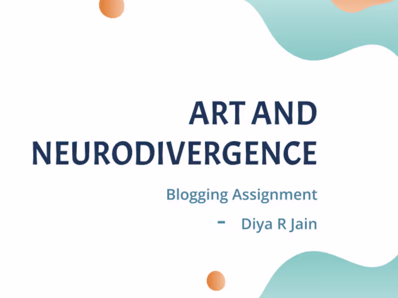 Cover image for Blog on Art and Neurodivergence