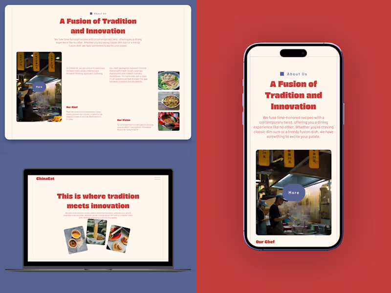 Cover image for Web Design for a Chinese restaurant