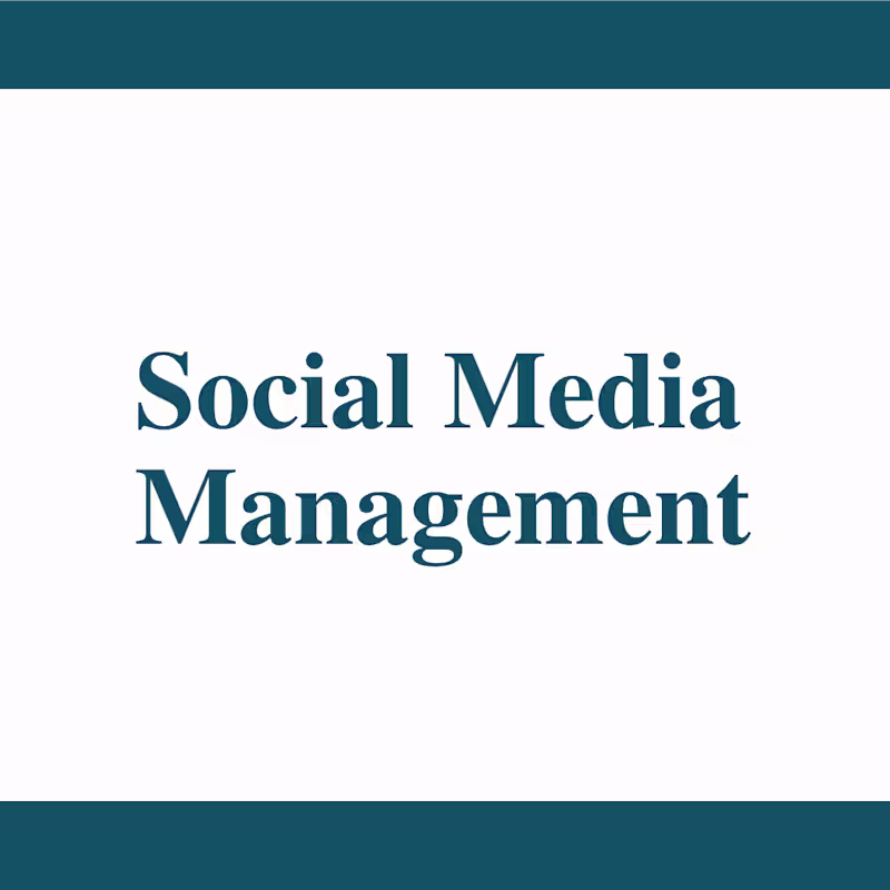 Cover image for Social Media Management