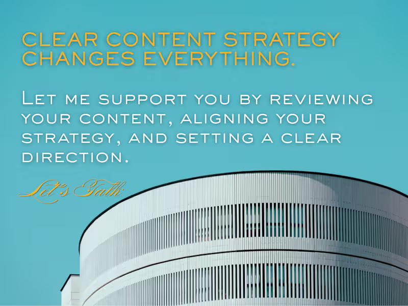 Cover image for Content Strategy & Audit | Clarity & Direction