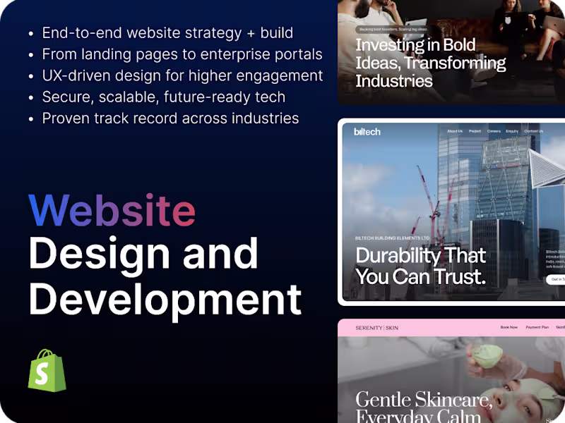 Cover image for Website Design & Development