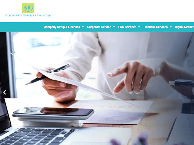 Cover image for AIG Corporate Services Provider - Business Setup Consultants