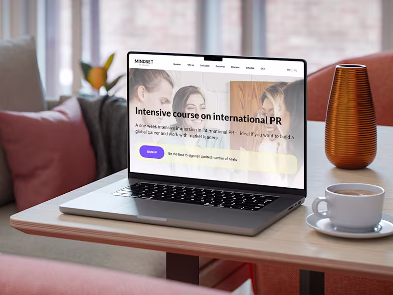 Cover image for Custom Framer website for an international PR school — clear...