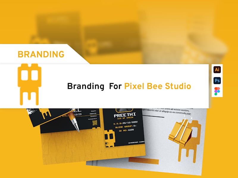Cover image for PIXEL BEE STUDIO APP BRANDING (GRAPHIC/UI|UX) on Behance