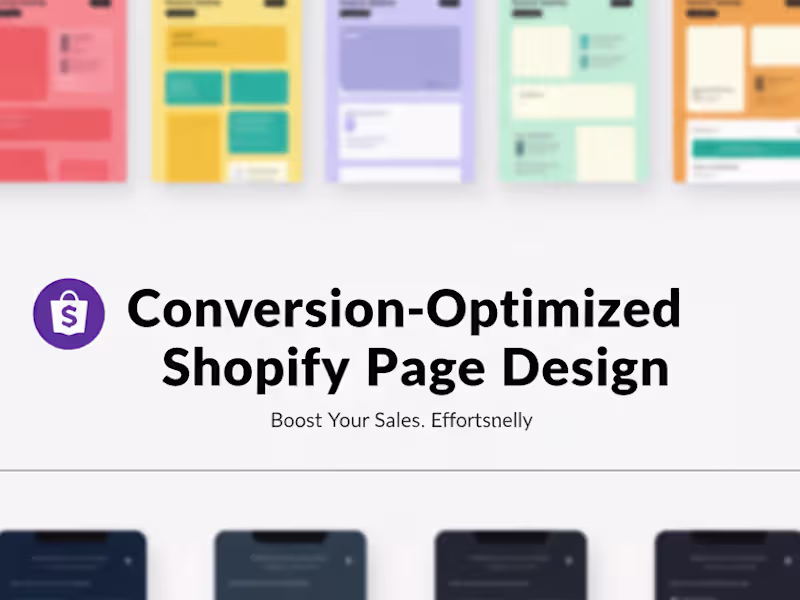 Cover image for Conversion-Optimized Shopify Page Design
