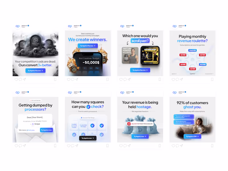 Cover image for Static ad designs for apptics