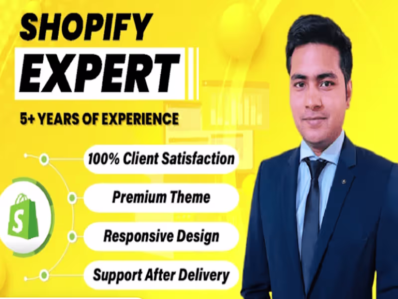 Cover image for will design modern clothing and fashion shopify store or website