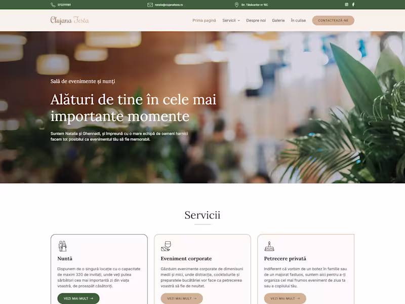 Cover image for Wedding & Events Hall website redesign