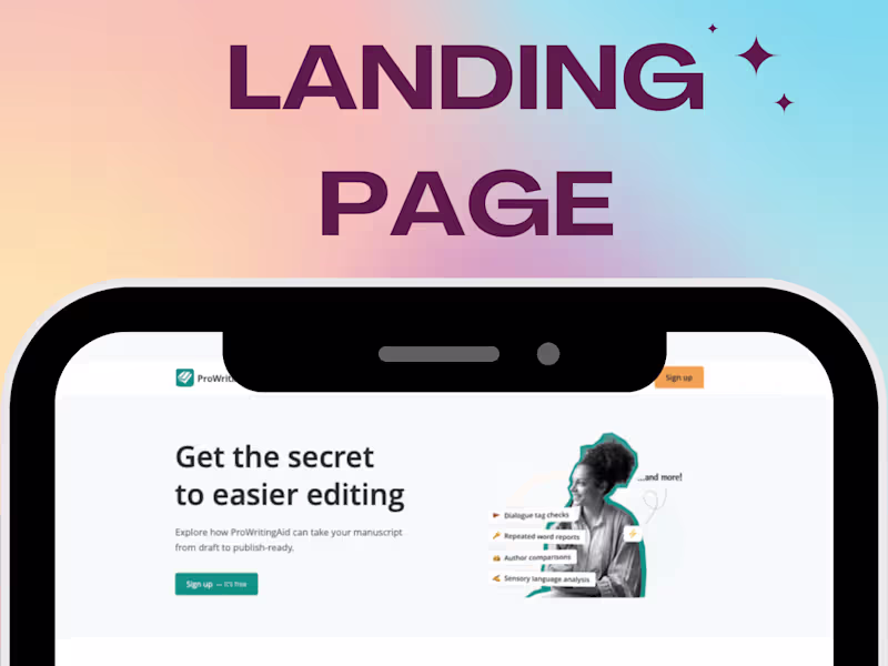 Cover image for Copywriting and Designing Landing Pages for a SaaS Company
