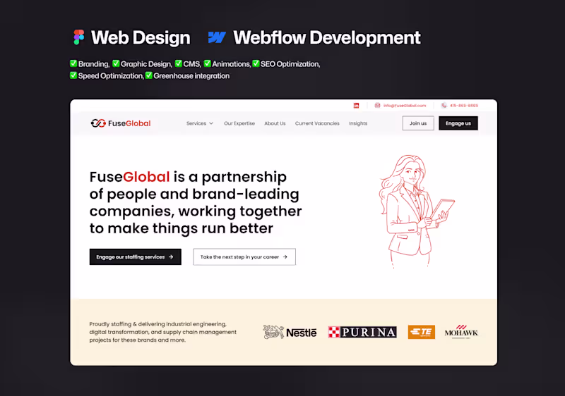Cover image for FuseGlobal | Brand Refresh and Website Redesign