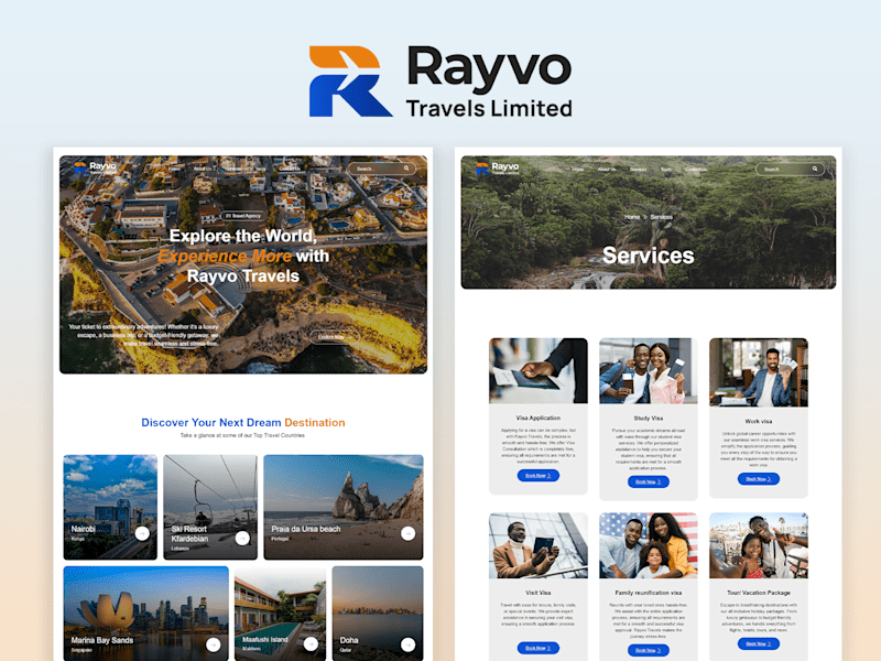 Cover image for Rayvo Travels Website Redesign