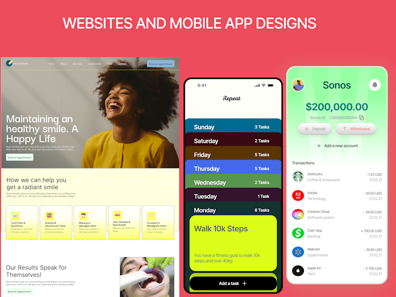 Cover image for UI/UX Design for Websites and Apps