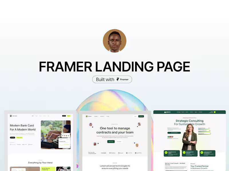 Cover image for Framer Landing Page Development