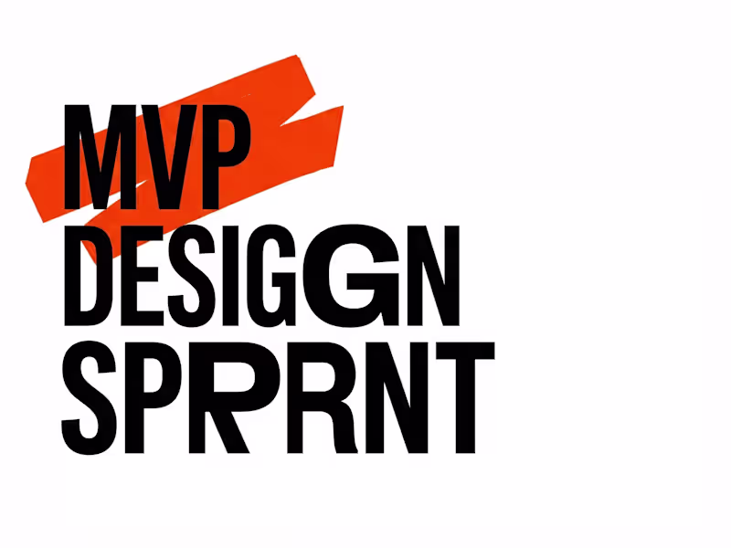 Cover image for MVP Design Sprint — 2 weeks