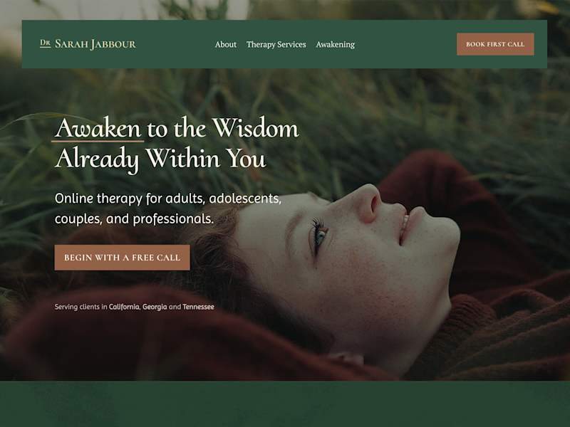 Cover image for Lush, Poetic Web Presence for a Psychotherapist