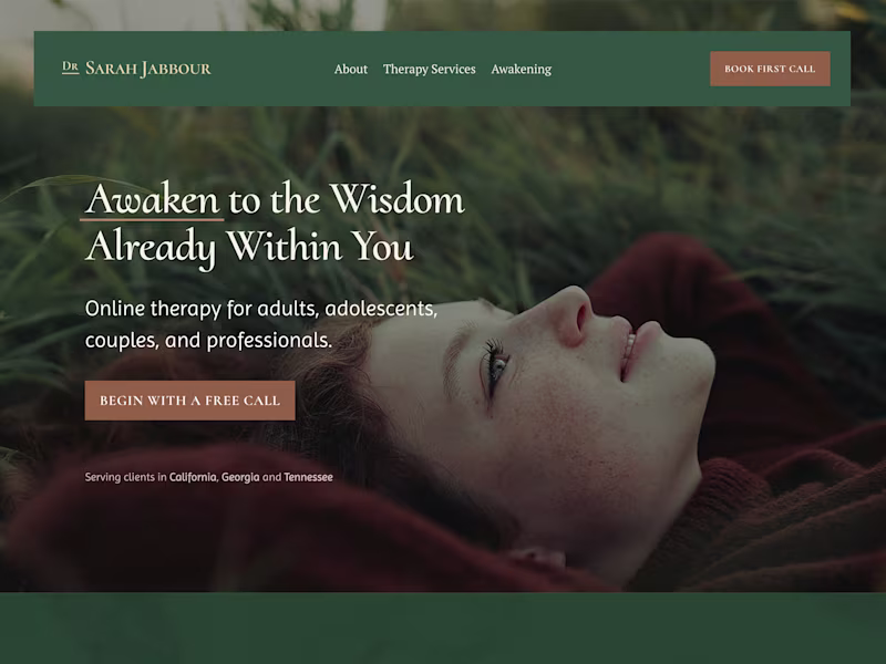 Cover image for Lush, Poetic Web Presence for a Psychotherapist