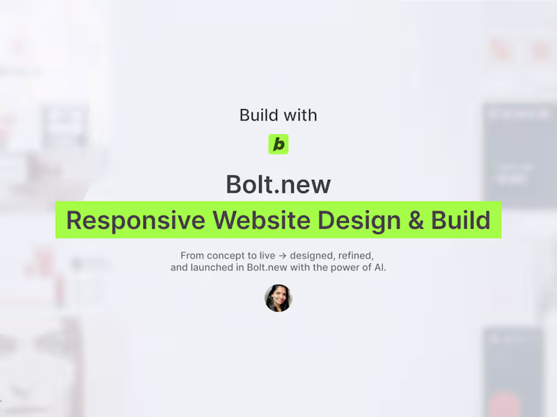 Cover image for Responsive Website Design & Build in Bolt.new
