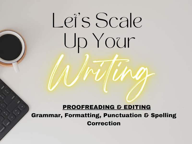 Cover image for I will proofread, edit, correct and copyedit your writing