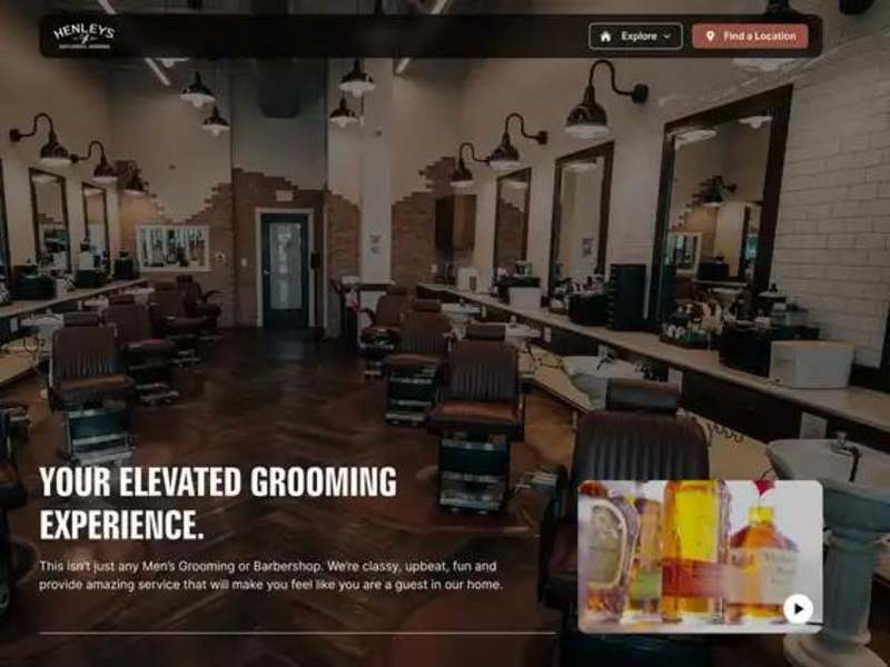 Cover image for Henley's Gentlemen's Grooming - Webflow Build