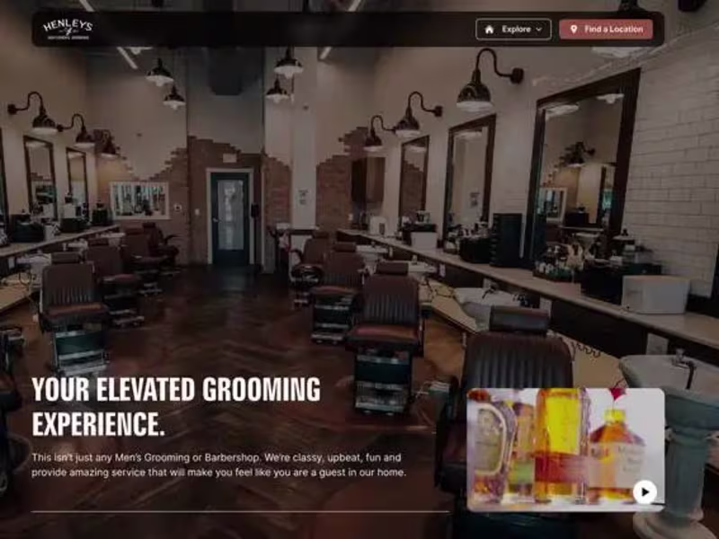 Cover image for Henley's Gentlemen's Grooming - Webflow Build