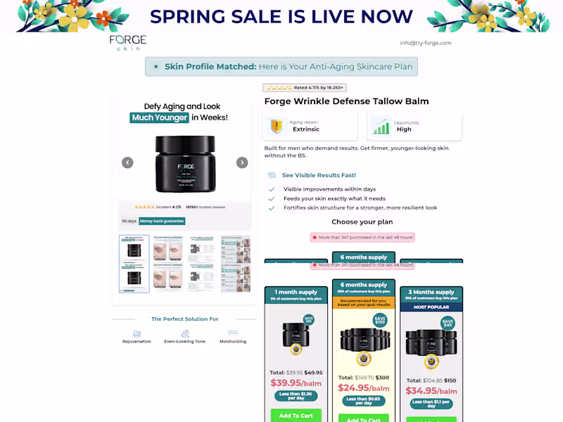 Cover image for Forge Skin Product Page | GemPages