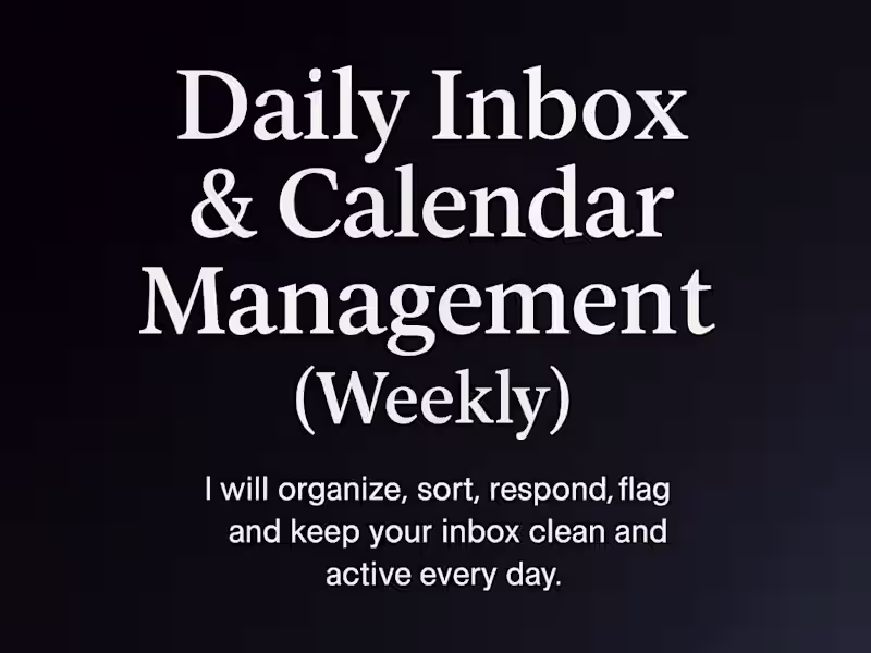 Cover image for Daily Inbox & Calendar Management (Weekly)