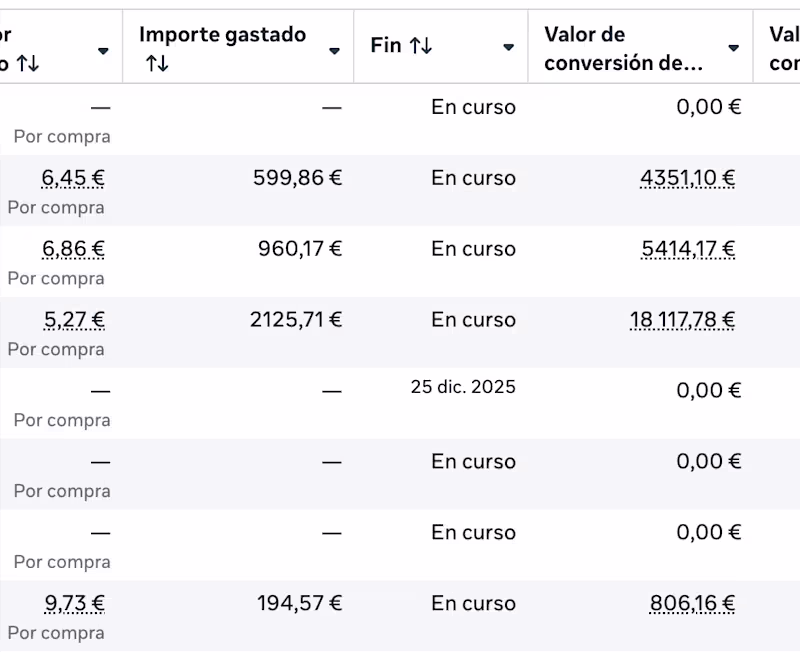 Cover image for Cost per purchase between €5.27 – €6.86 Ad spend managed acr...