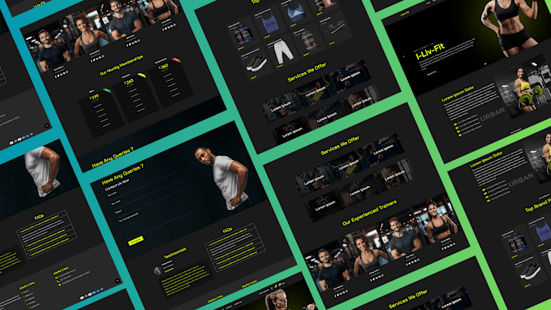 Cover image for Gym and fitness website design | Aesthetic web design