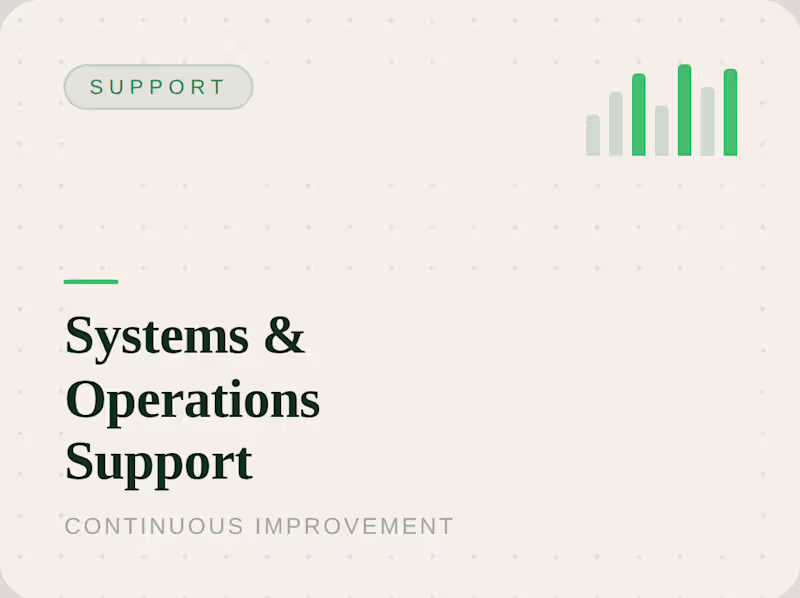 Cover image for Systems & Operations Support