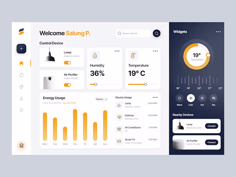 Cover image for Smart Home App, Website & Dashboard