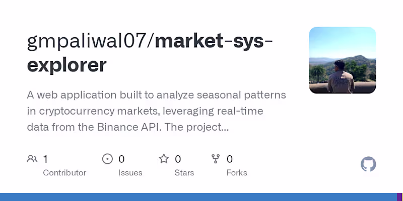 Cover image for Cryptocurrency Market Analysis Web App
