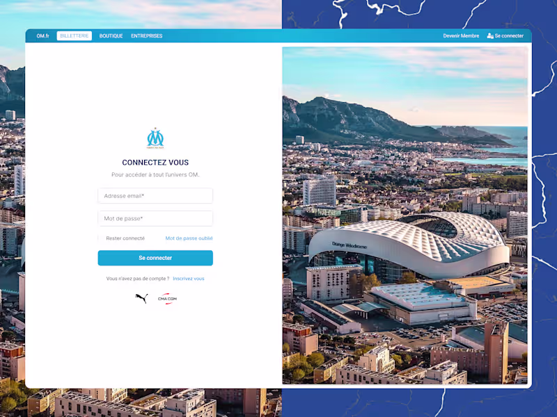 Cover image for Olympique Marseille · Football Checkout User Flow · Product & UX