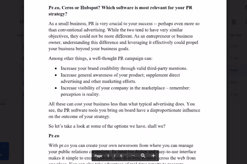 Cover image for Comparing Pr.Co, Ceros, and Hubspot for PR Professionals