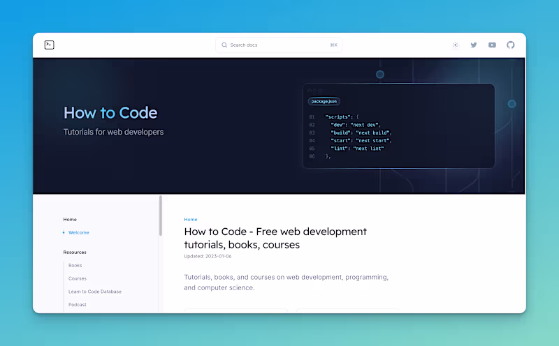 Cover image for HowToCode | Where I teach over 50,000 developers