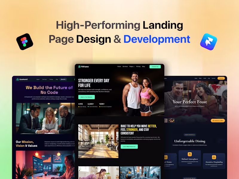 Cover image for High-Performing Landing Page Design & Development