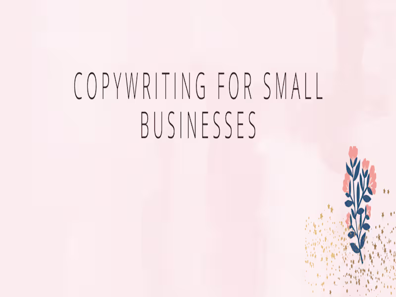Cover image for COPYWRITING FOR SMALL BUSINESSES