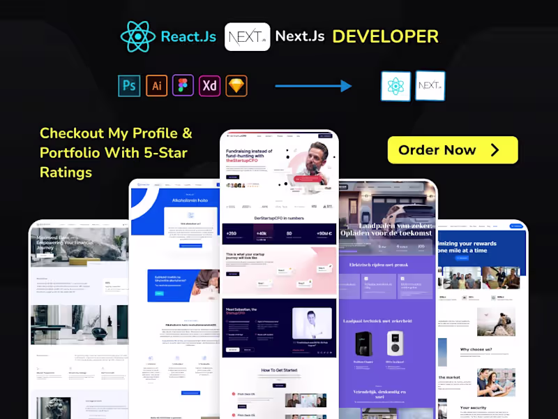 Cover image for React | Next.js | Figma to React | Front-end developer