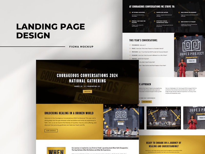 Cover image for Landing Page Design - Courageous Conversations Conference