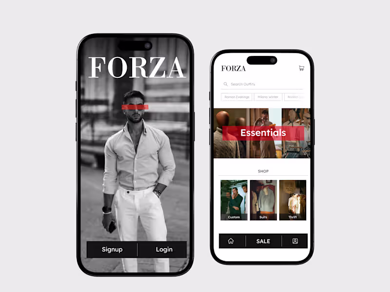 Cover image for Luxury Italian Menswear App