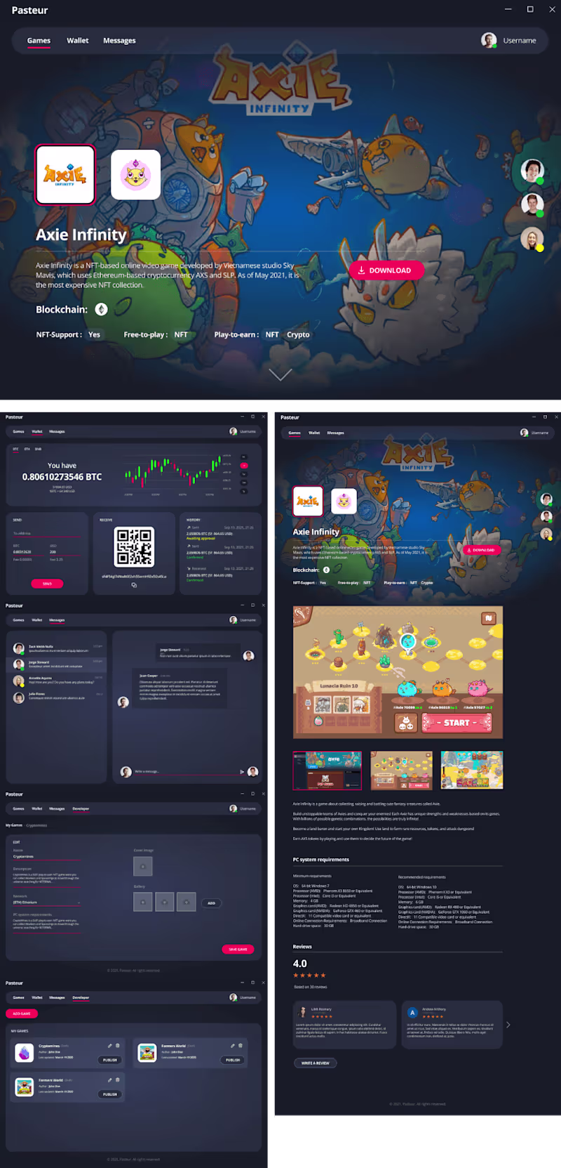 Cover image for Pasteur: Cryptogames Launcher & Wallet