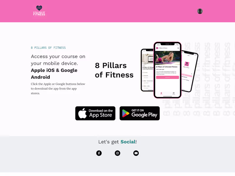 Cover image for Kajabi Branded Mobile App for 8 Pillars of Fitness