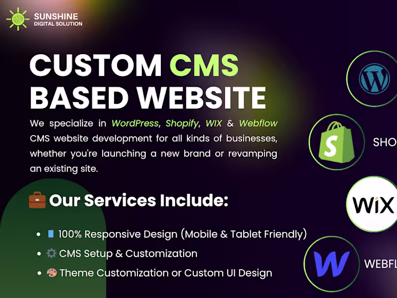 Cover image for Website Designing and Development (CMS Based)