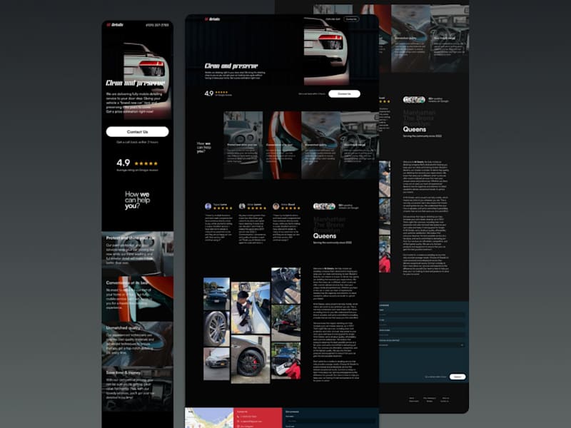 Cover image for Car Detailing Company Landing Page in Webflow