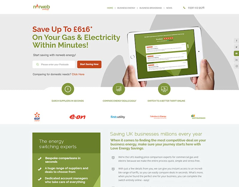 Cover image for Norweb company Web design :: Behance