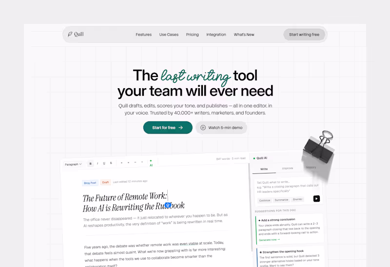 Cover image for Hero designed for Quill website