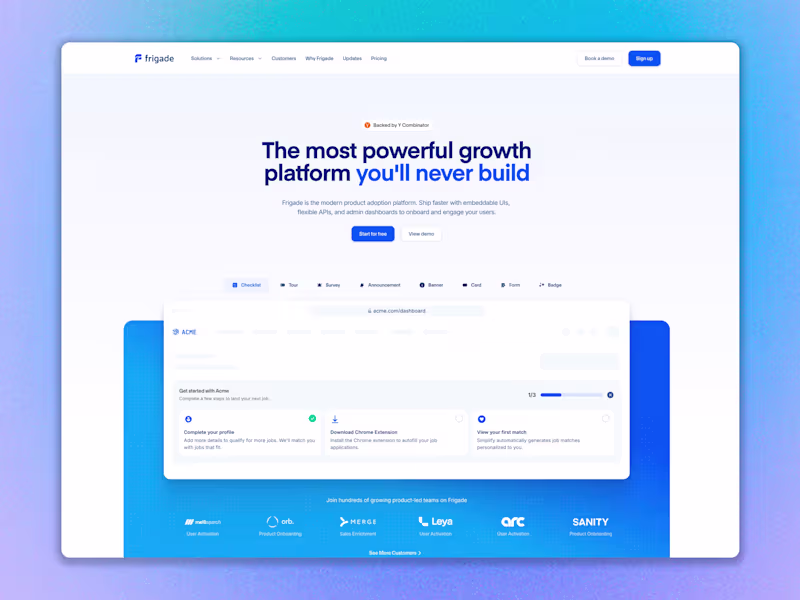 Cover image for 🪄 Frigade.com 🚀 Landing Page Framer Development 