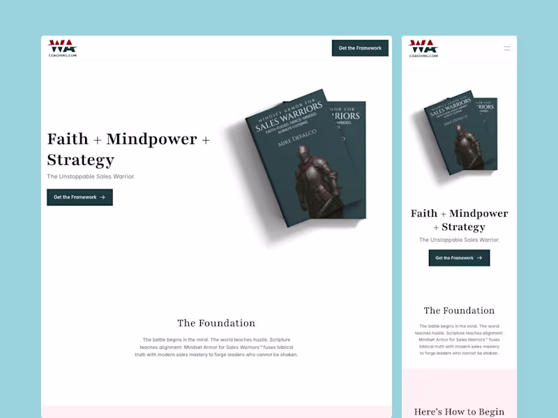 Cover image for Warrior Armor Landing Experience Design