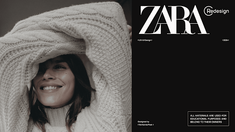 Cover image for WEBSITE | UX/UI | ZARA Redesign | E-commerce